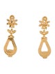 Prada Crystal & Leather Clip-On Drop Earrings