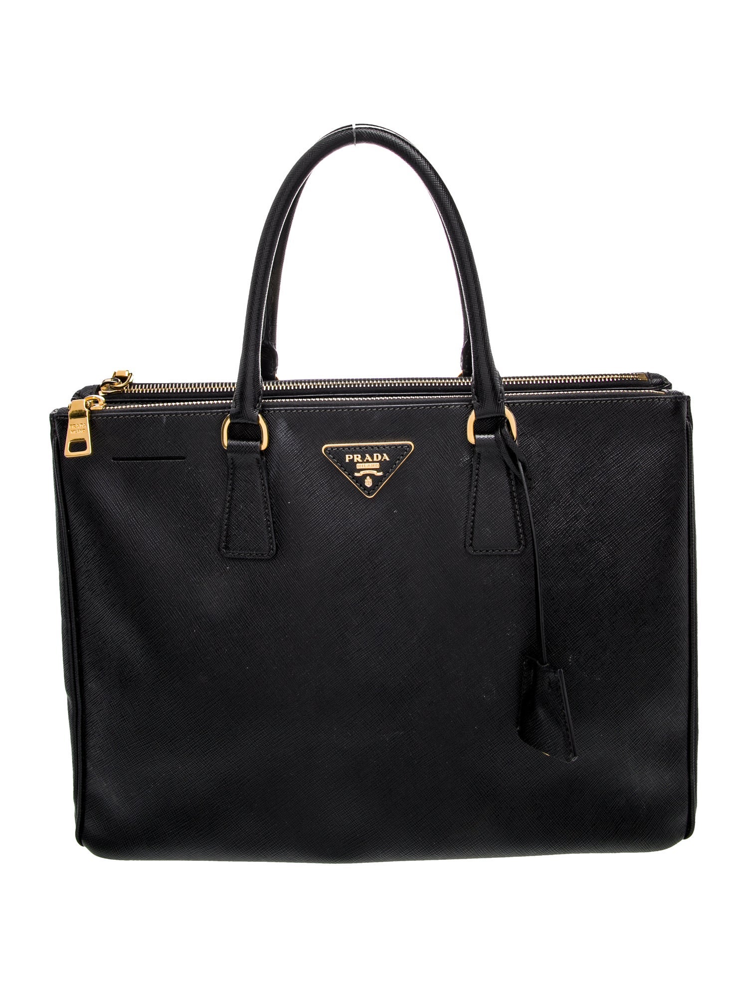 Prada Saffiano Lux Leather Galleria Double Zip Large