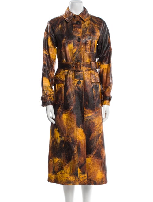 Prada 2017 Leather Trench Coat