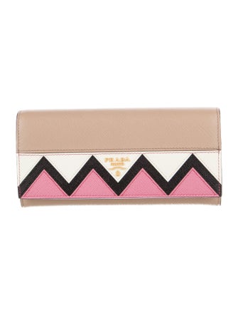 Prada Saffiano Leather Continental Wallet