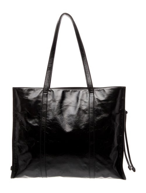 Prada Enameled Metal Triangle Antique Tote Large