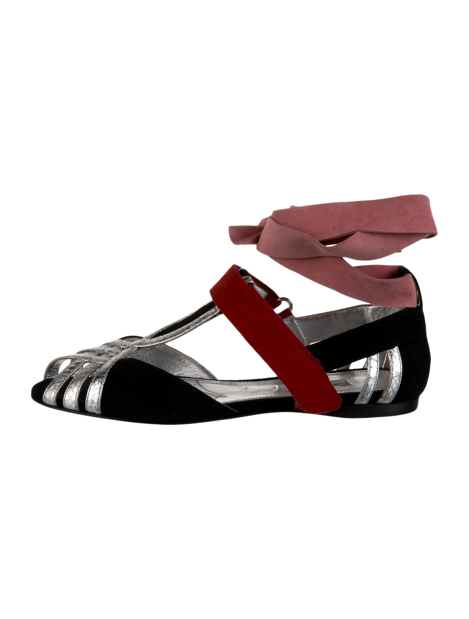 Prada Suede Animal Print Flats