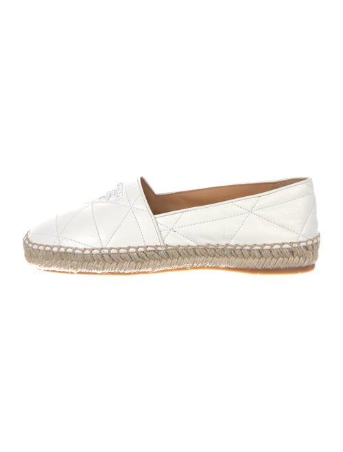 Prada Quilted Pattern Leather Espadrilles