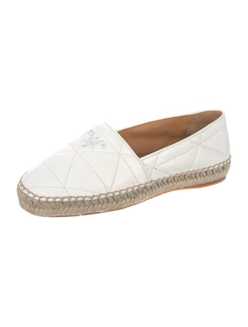Prada Quilted Pattern Leather Espadrilles