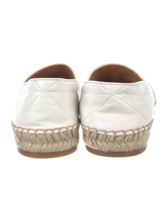 Prada Quilted Pattern Leather Espadrilles