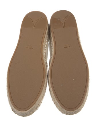 Prada Quilted Pattern Leather Espadrilles