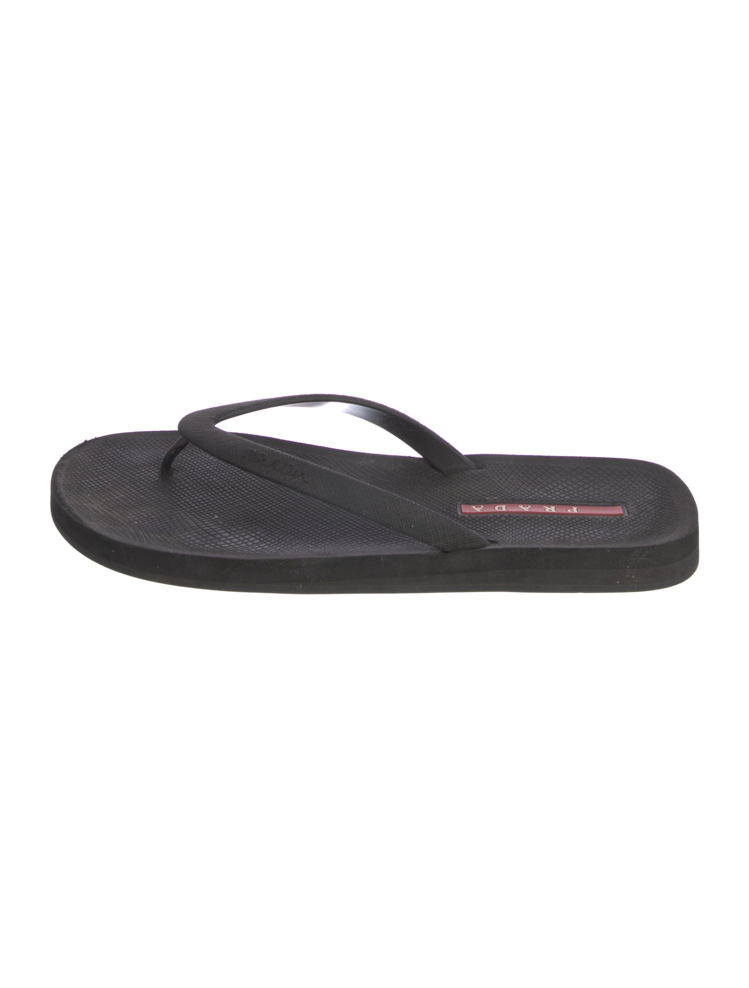Prada Rubber Flip Flops