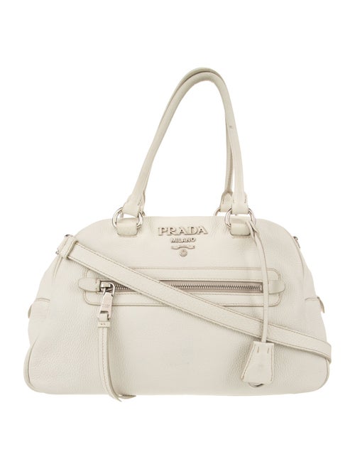 Prada Enameled Metal Triangle Phenix