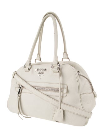 Prada Enameled Metal Triangle Phenix