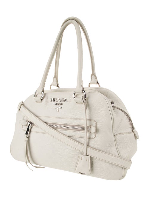 Prada Enameled Metal Triangle Phenix