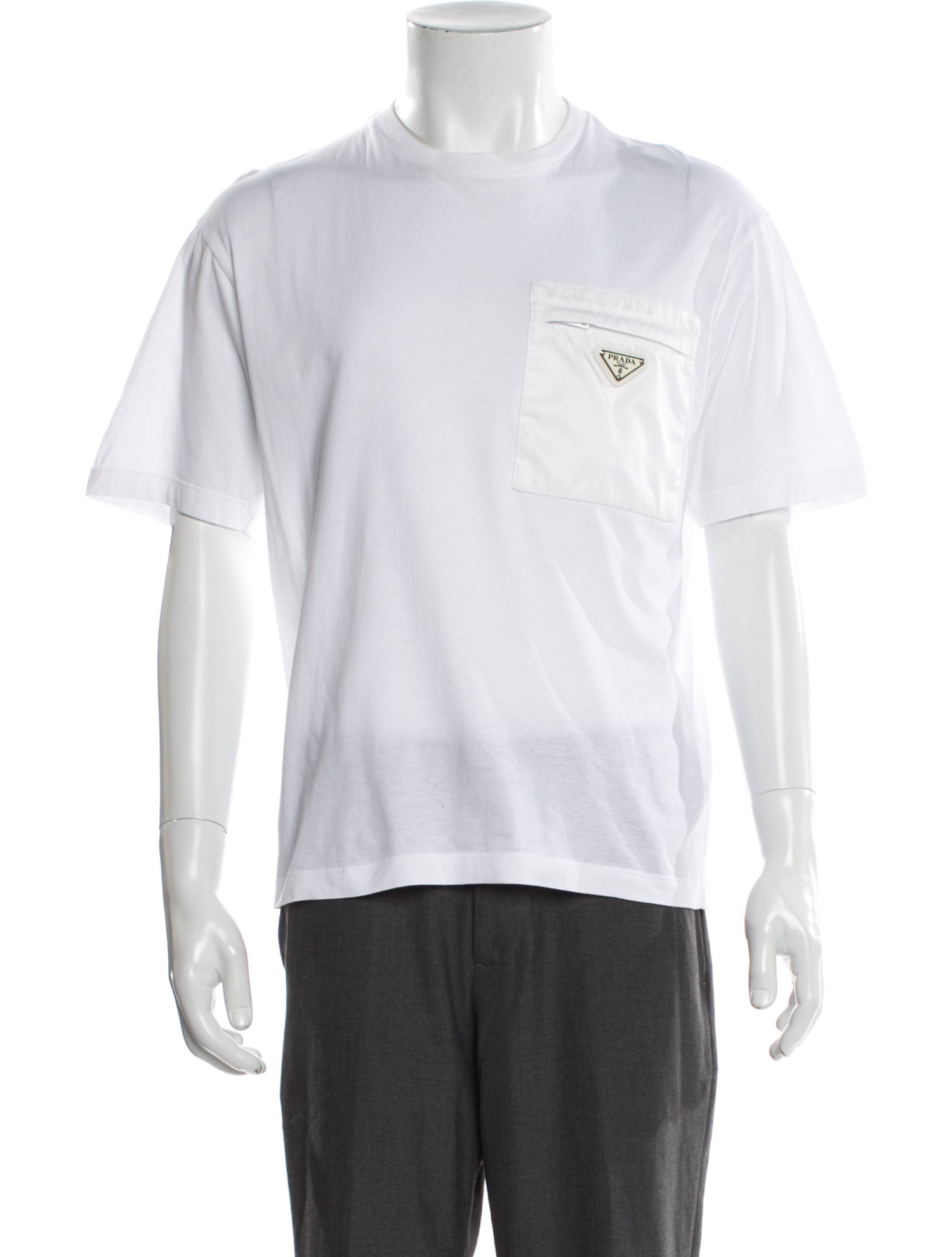 Prada 2020 Enameled Metal Triangle T-Shirt
