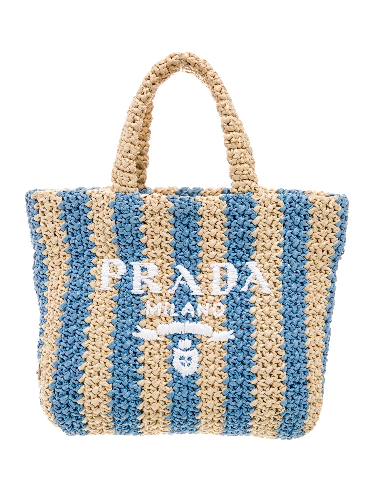 Prada Raffia Grass Top Handle Bag