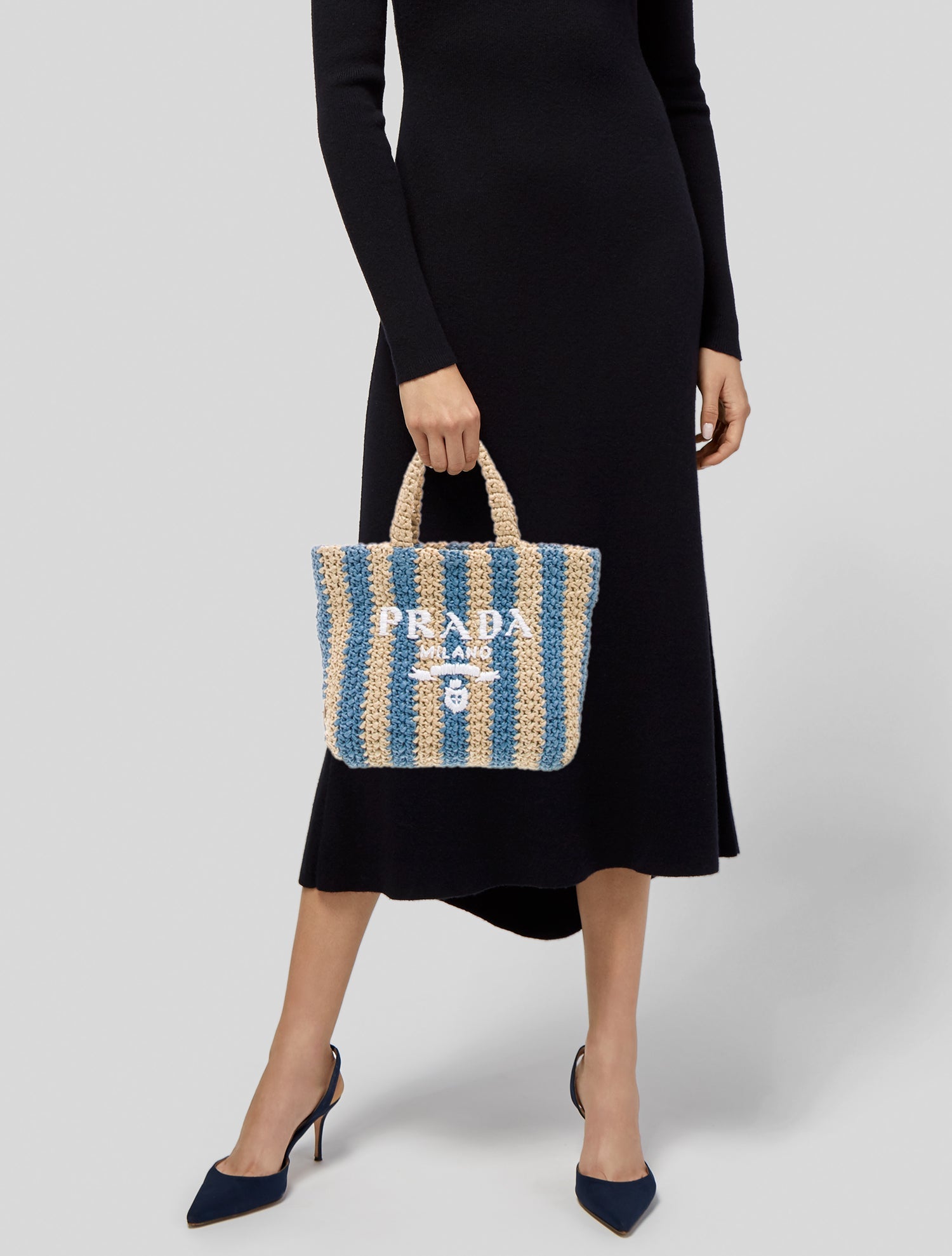 Prada Raffia Grass Top Handle Bag