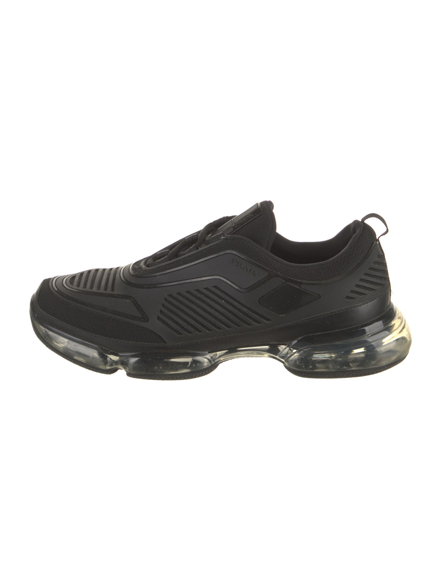 Prada Leather Trim Embellishment Sneakers