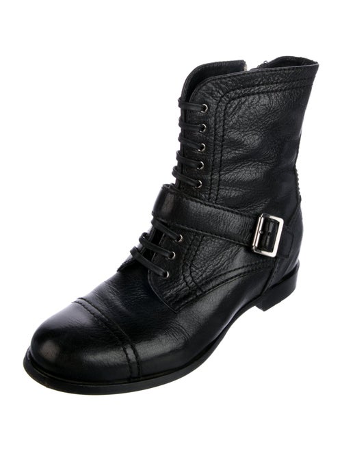 Prada Leather Combat Boots