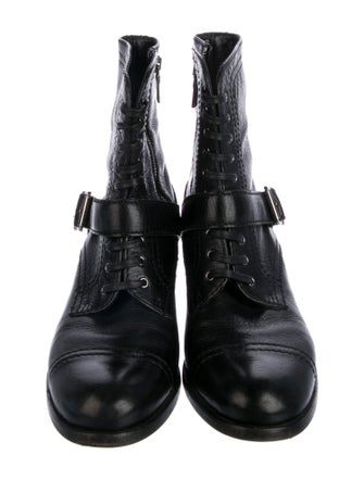 Prada Leather Combat Boots