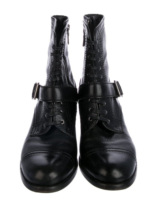 Prada Leather Combat Boots