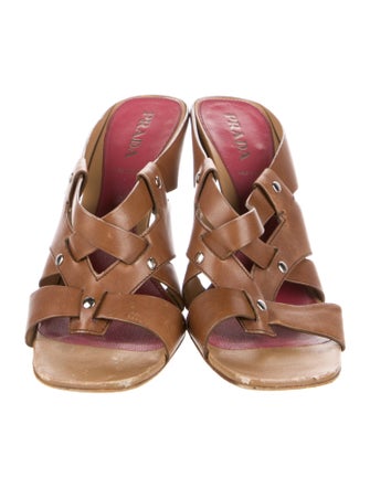Prada Leather Slides