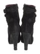 Prada Suede Embroidered Accent Lace-Up Boots