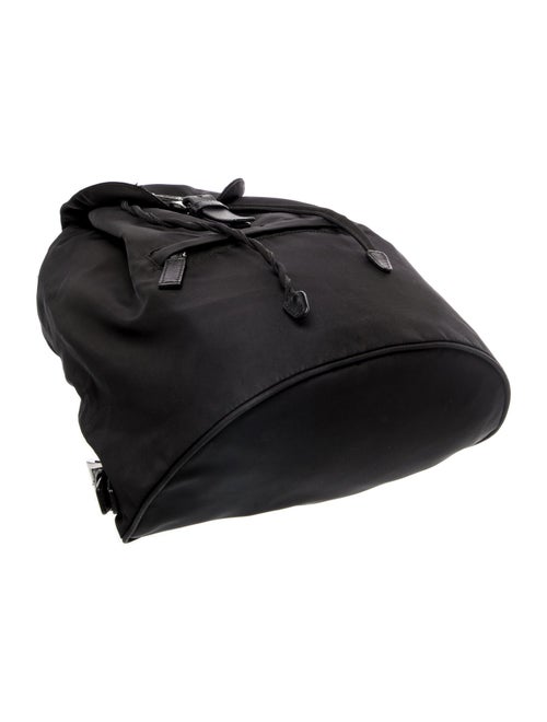 Prada Enameled Metal Triangle Backpack