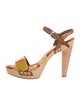 Prada Canvas Printed Sandals