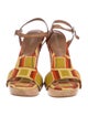 Prada Canvas Printed Sandals