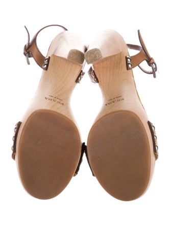 Prada Canvas Printed Sandals
