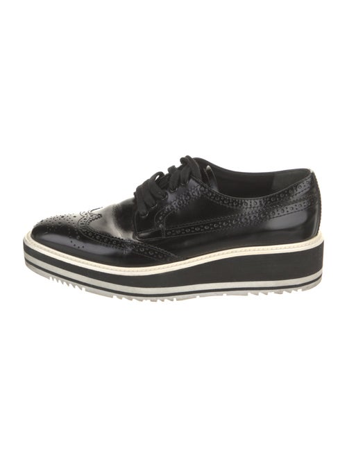 Prada Patent Leather Lasercut Accents Oxfords