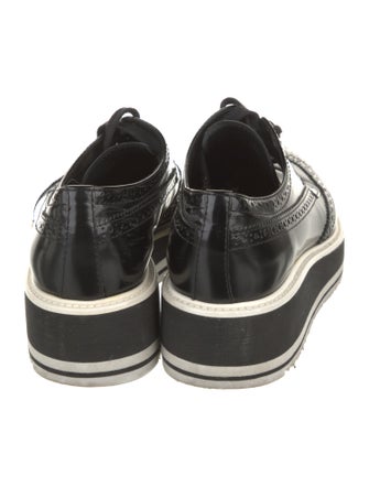 Prada Patent Leather Lasercut Accents Oxfords