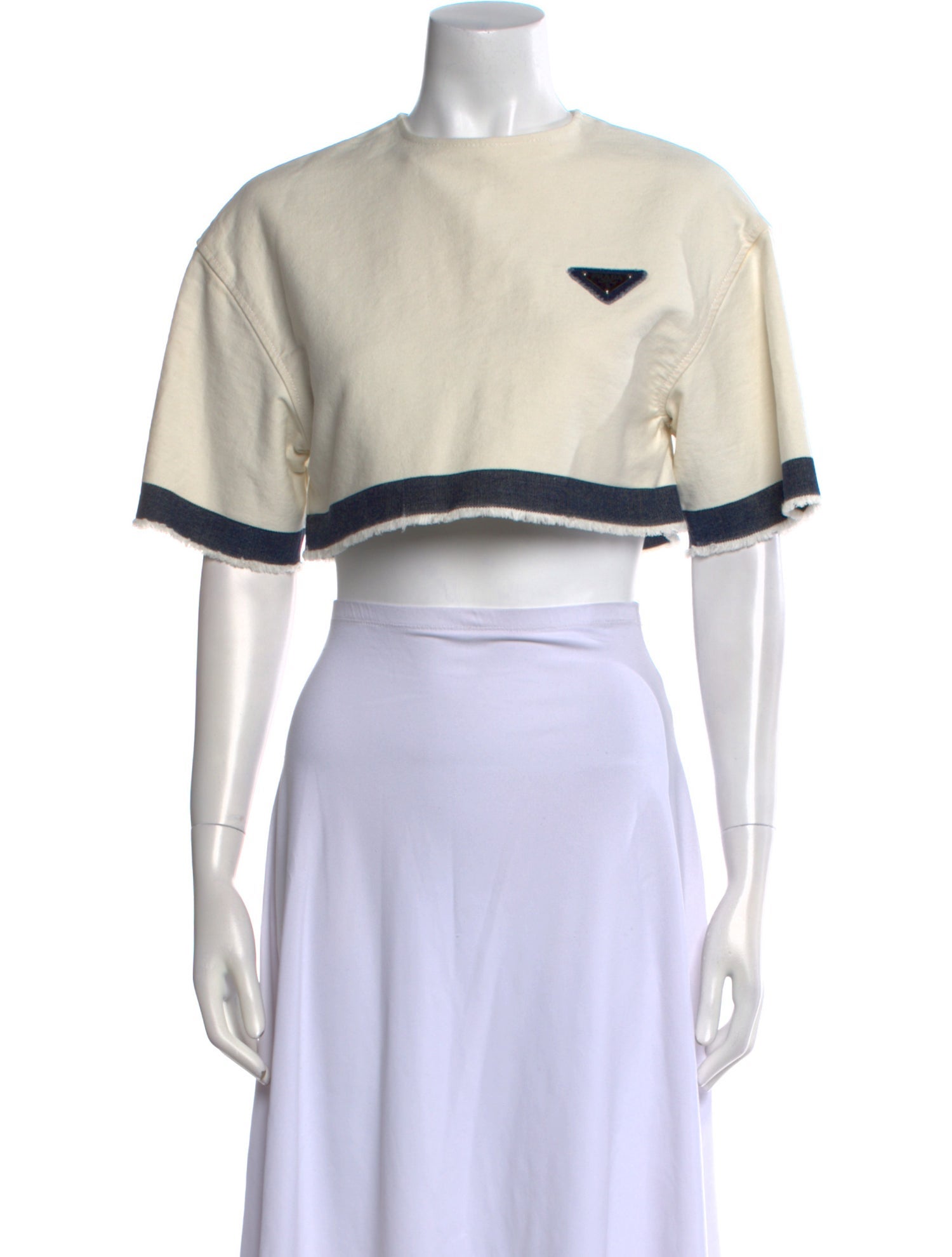 Prada 2022 Crew Neck Crop Top