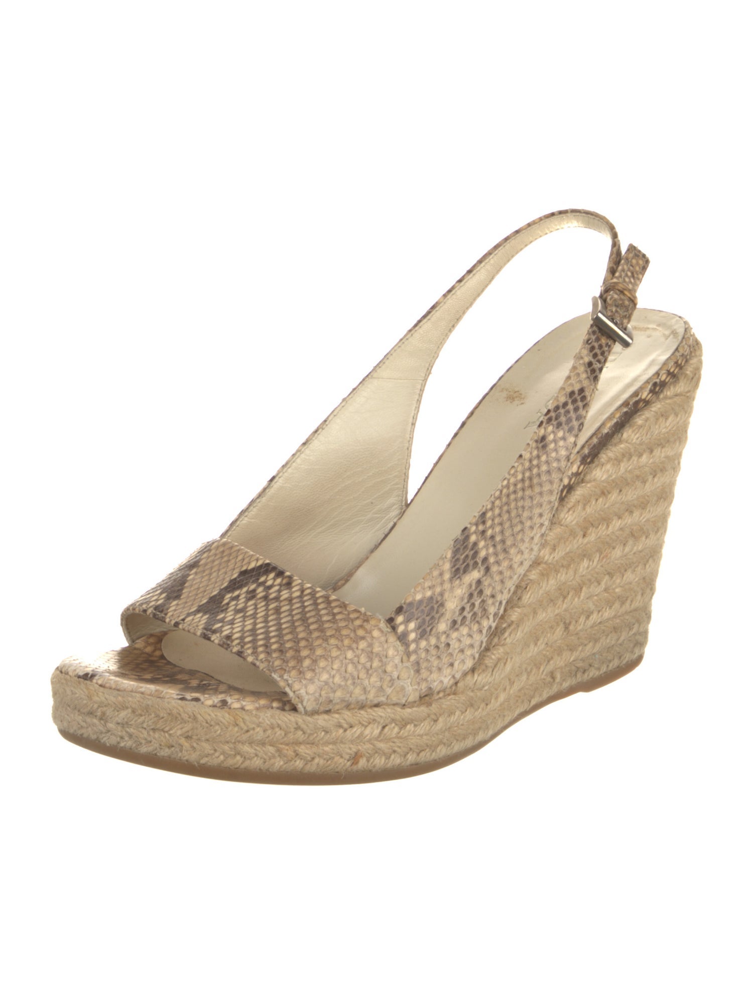 Prada Snakeskin Animal Print Espadrilles