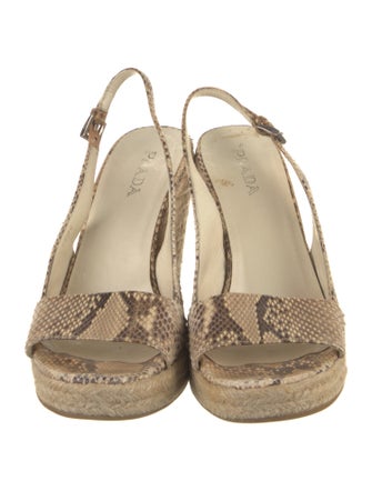Prada Snakeskin Animal Print Espadrilles