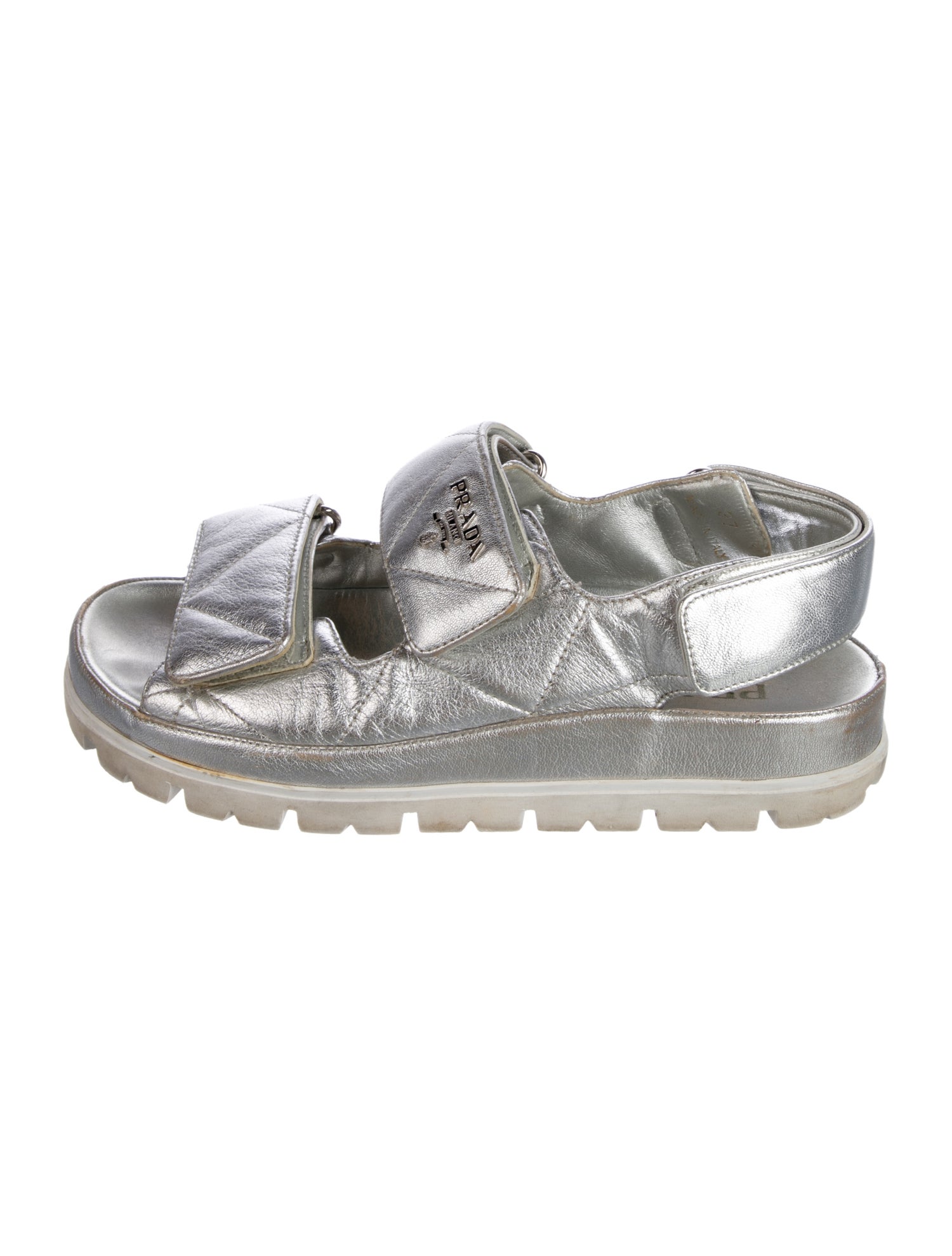 Prada Leather Slingback Sandals