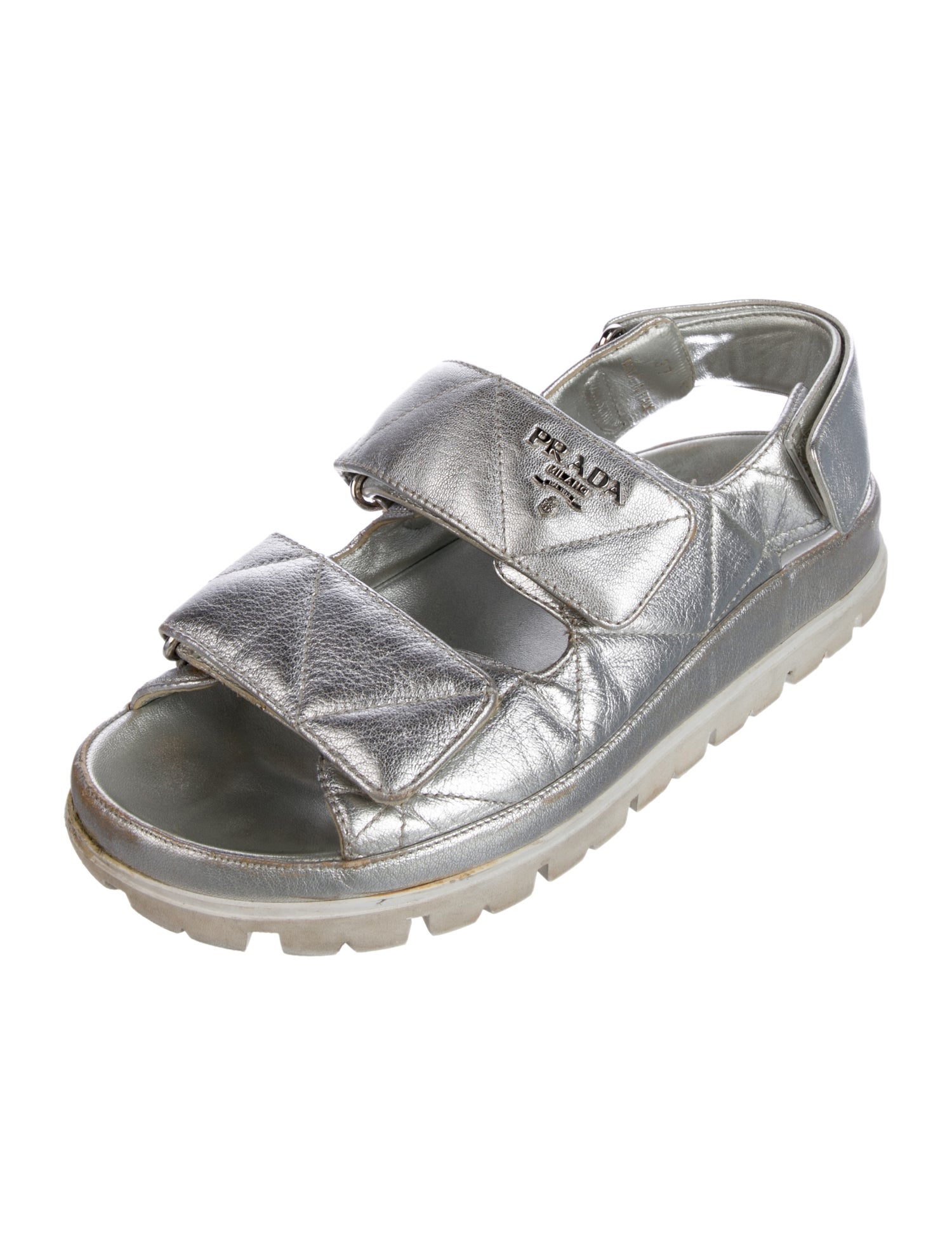 Prada Leather Slingback Sandals