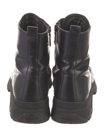 Prada Leather Combat Boots