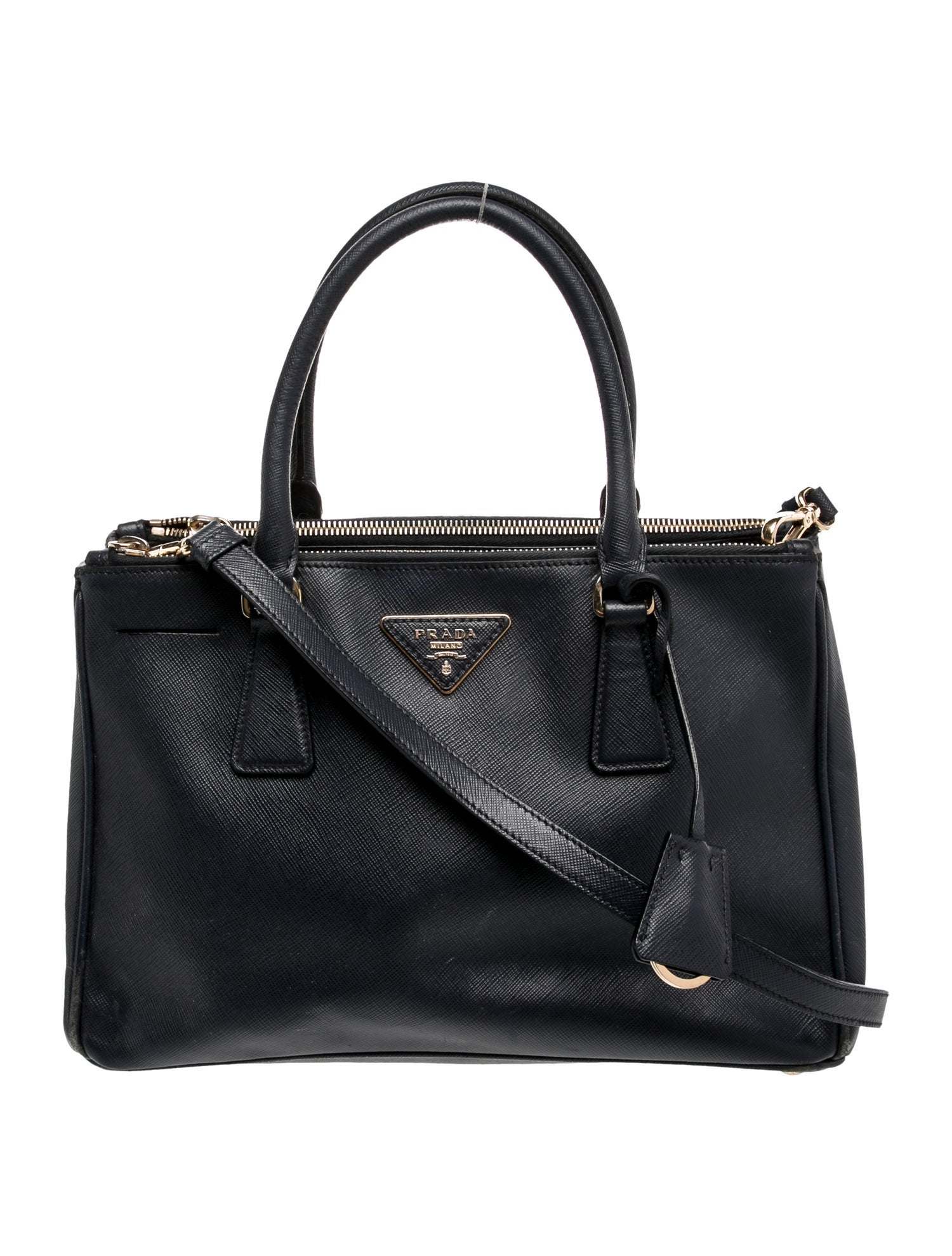 Prada Saffiano Leather Galleria Double Zip Small