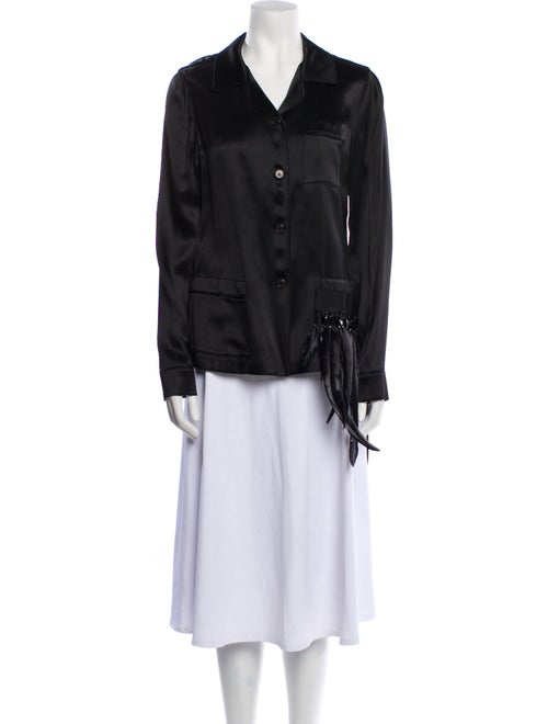 Prada 2017 Long Sleeve Button-Up Top