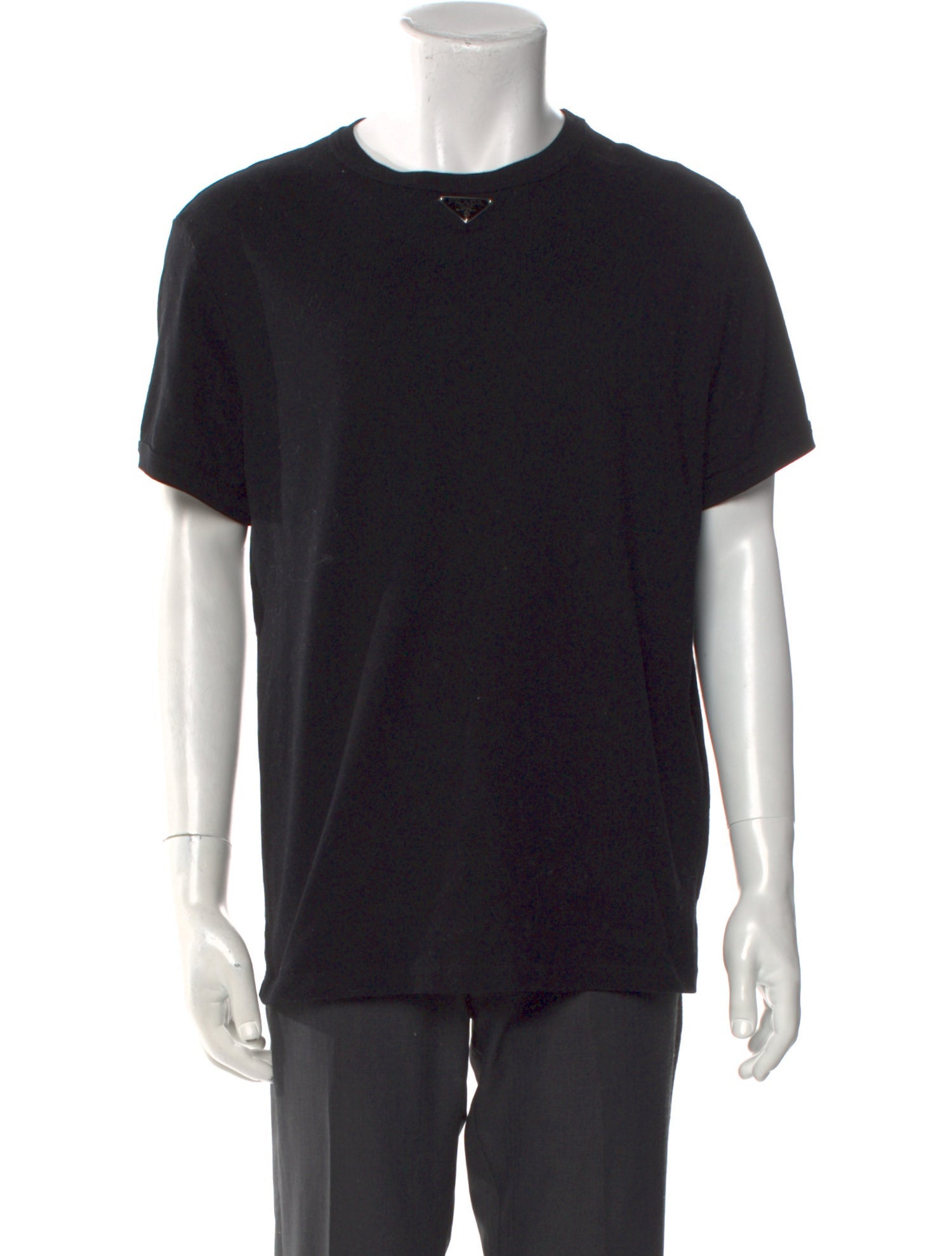 Prada 2023 Enameled Metal Triangle T-Shirt