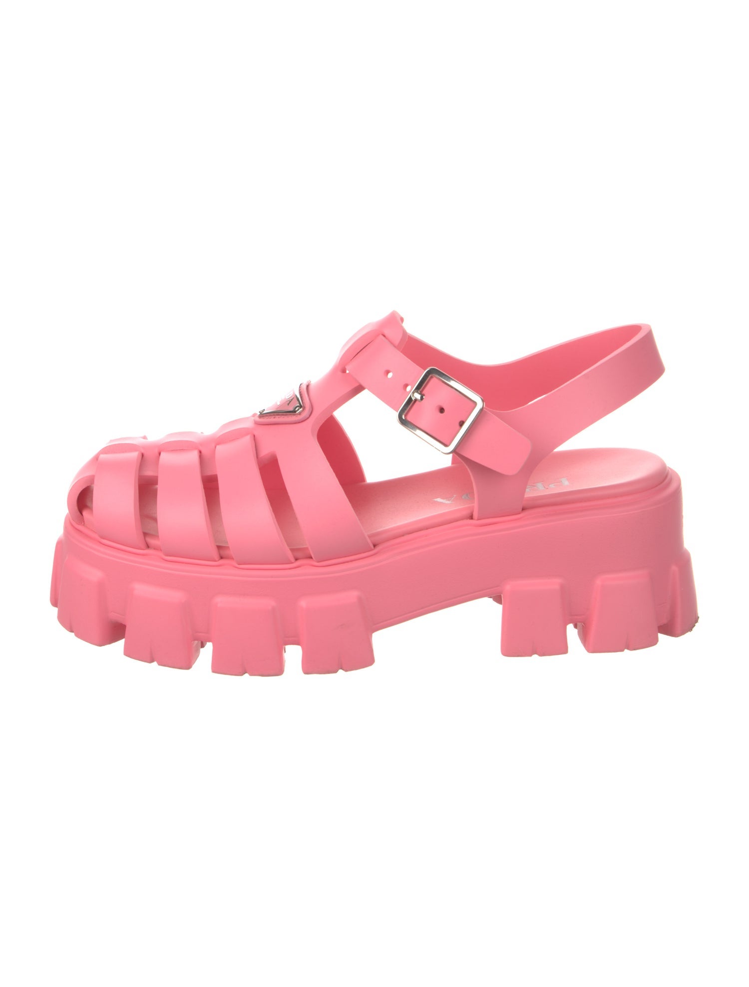 Prada Rubber Slingback Sandals