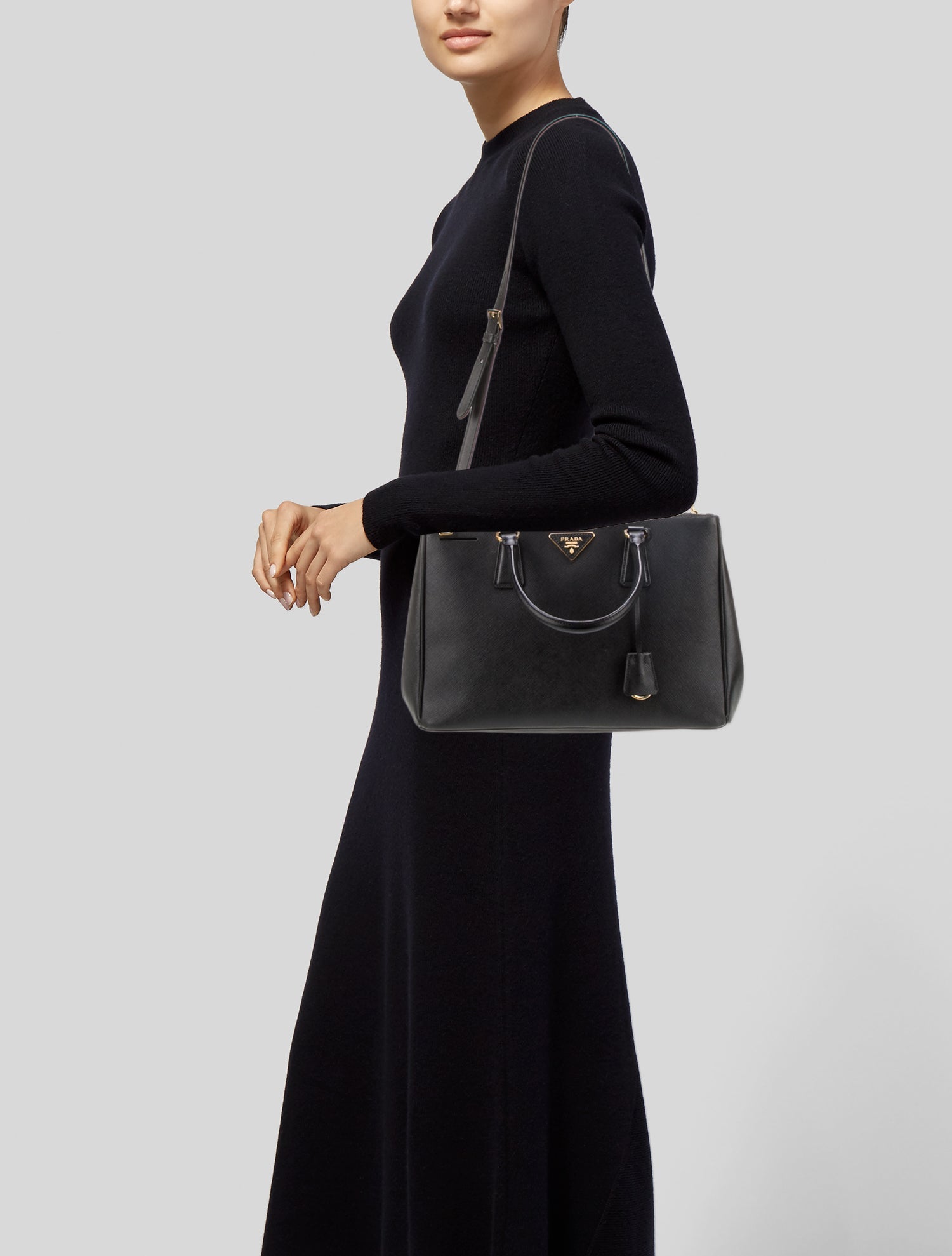 Prada Saffiano Leather Galleria Double Zip Medium