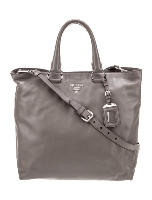 Prada Enameled Metal Triangle Bauletto