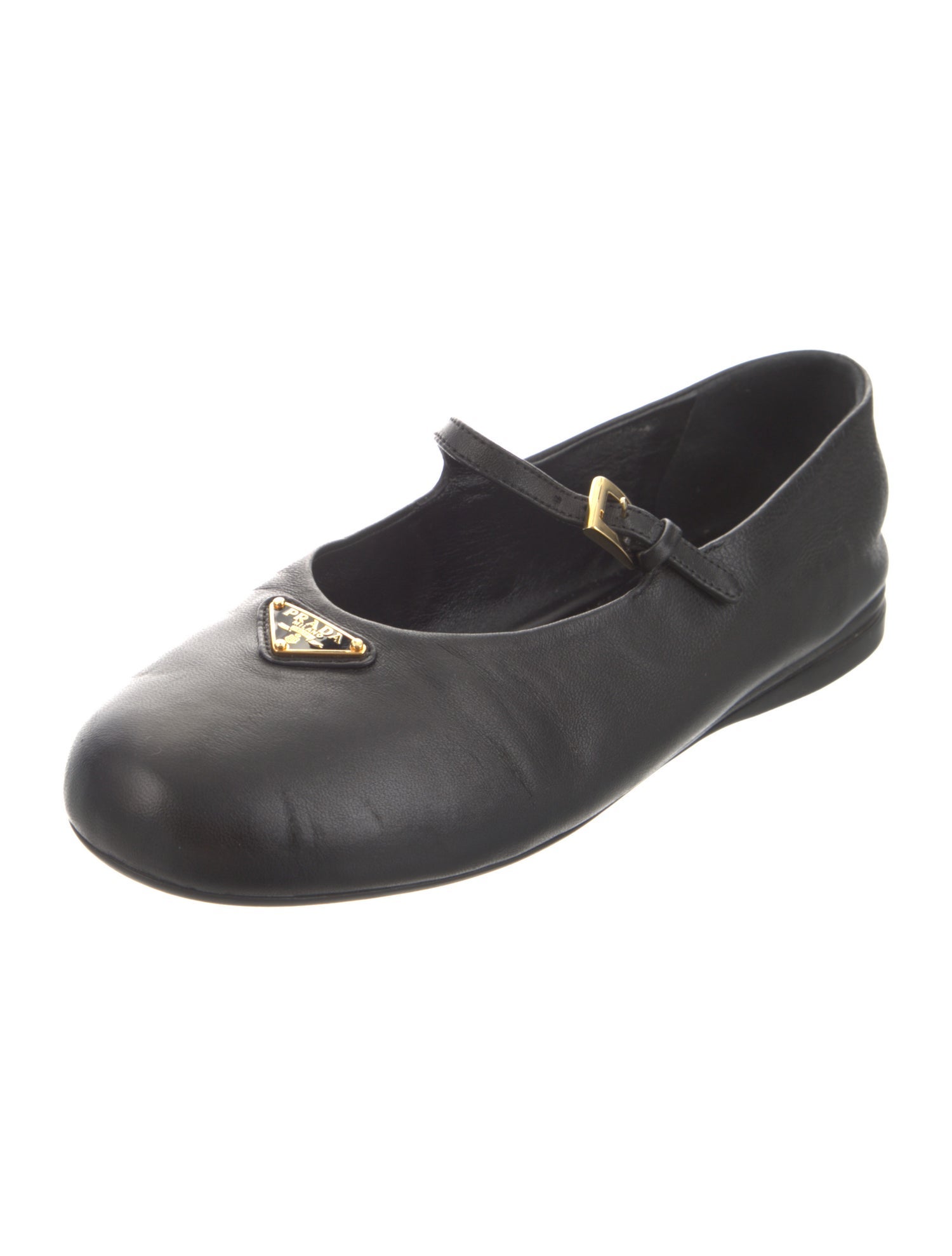 Prada Leather Mary Jane Flats