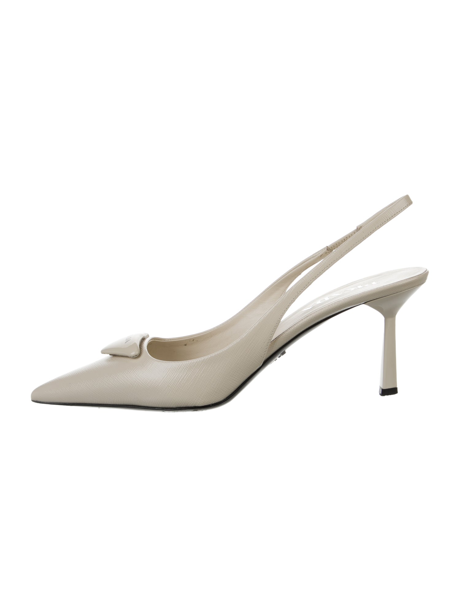 Prada Saffiano Leather Slingback Pumps