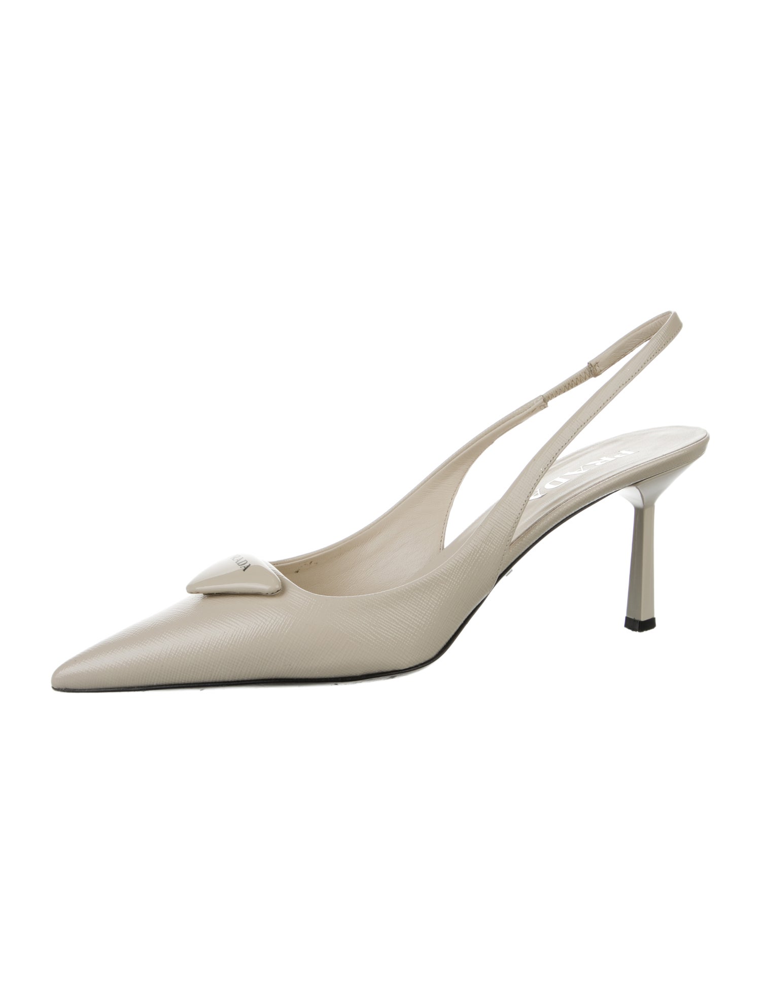 Prada Saffiano Leather Slingback Pumps