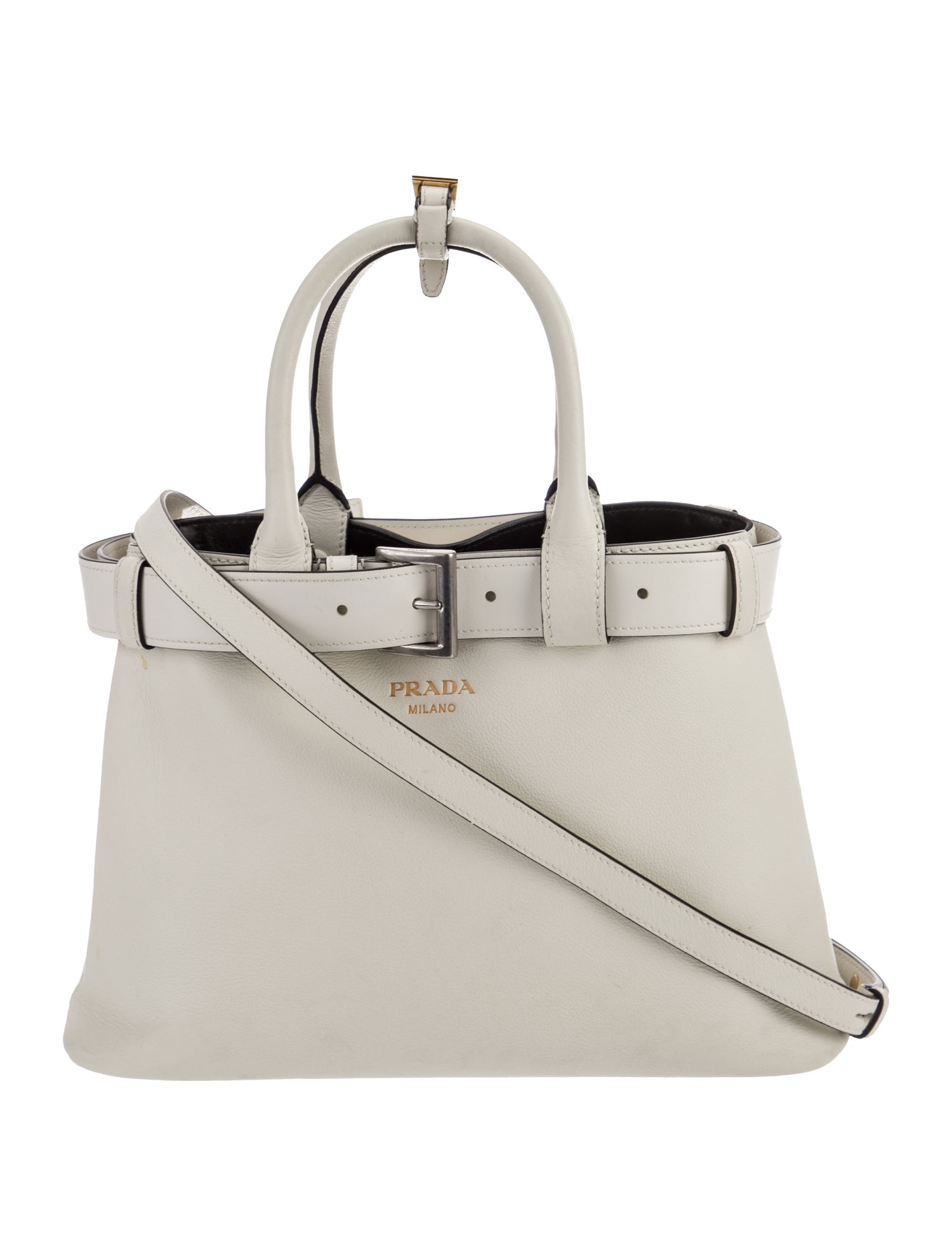 Prada Vitello Grain Leather Buckle w/Belt Small