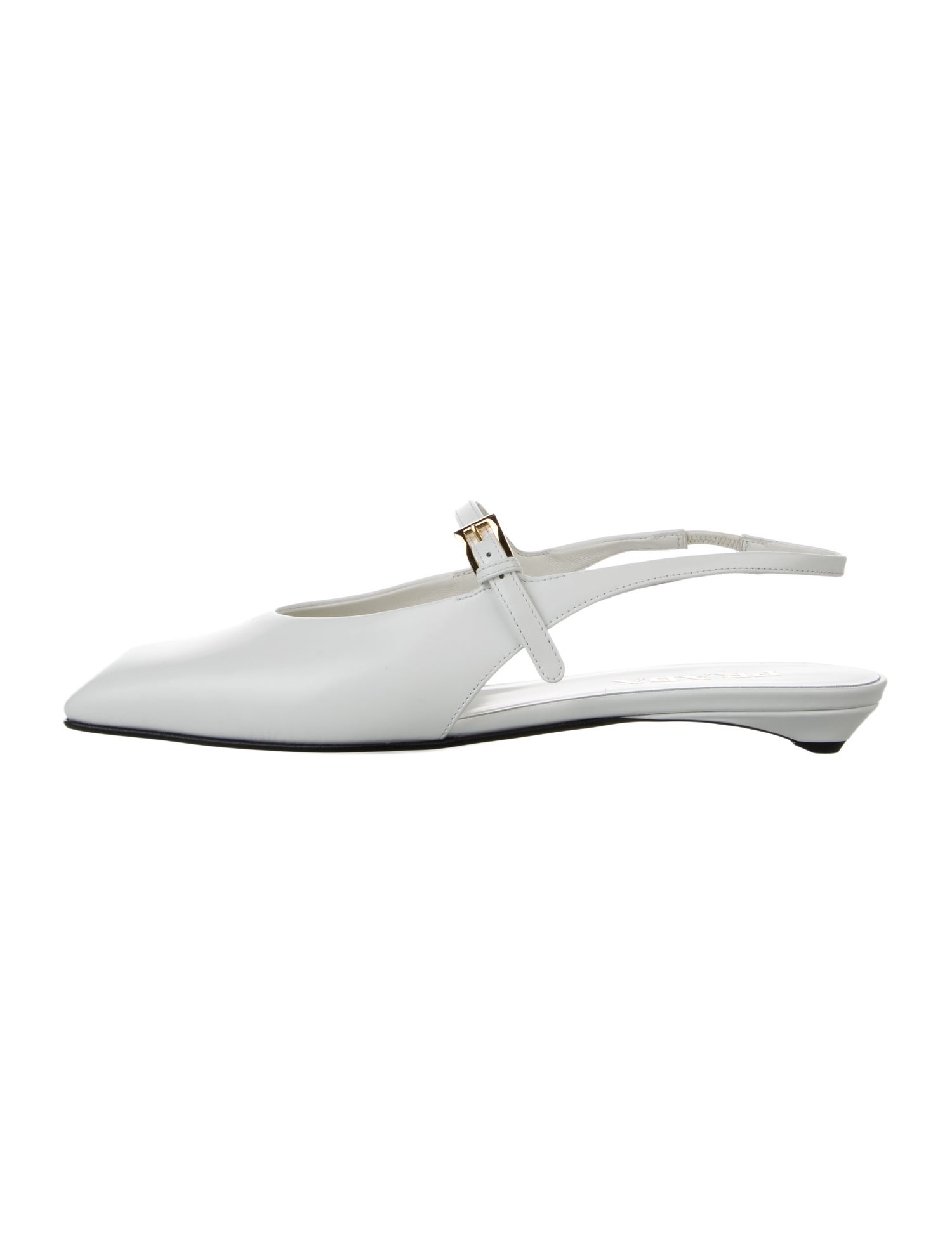 Prada Leather Slingback Flats