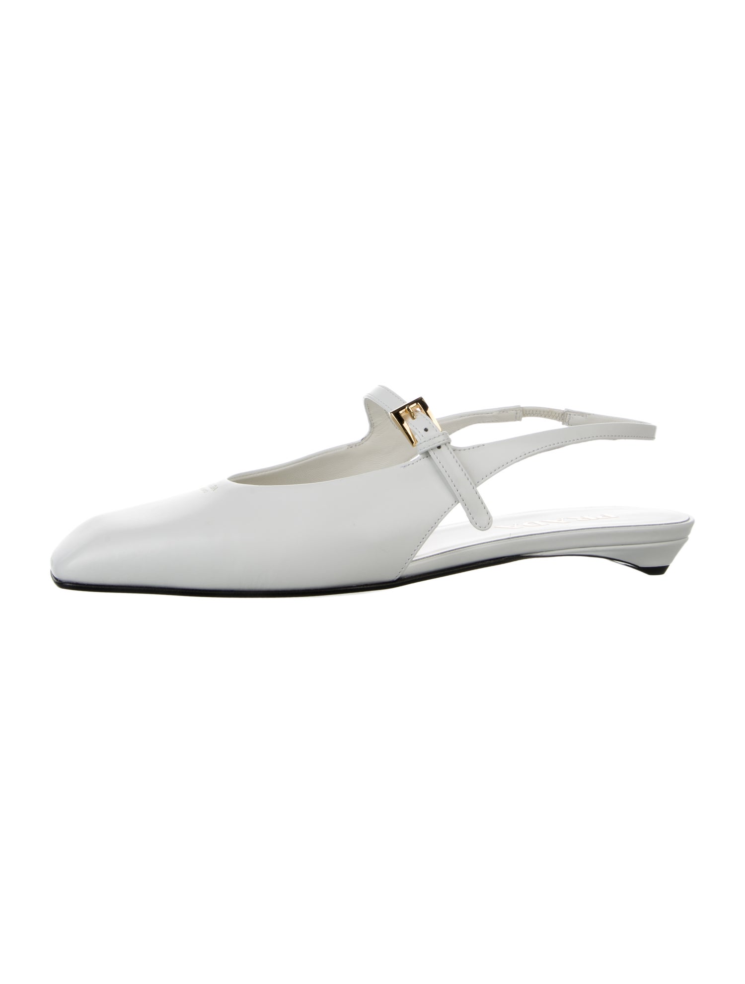 Prada Leather Slingback Flats