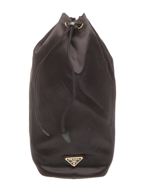 Prada Enameled Metal Triangle Bucket Bag