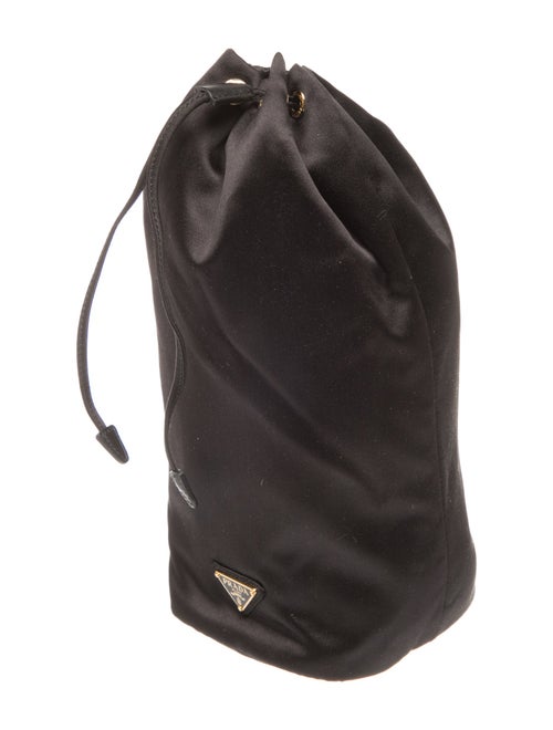 Prada Enameled Metal Triangle Bucket Bag