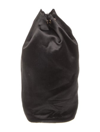 Prada Enameled Metal Triangle Bucket Bag